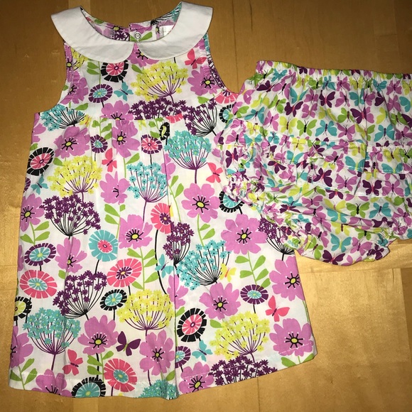 Vera Bradley Other - Vera Bradley Floral Dress & Butterfly Bloomers